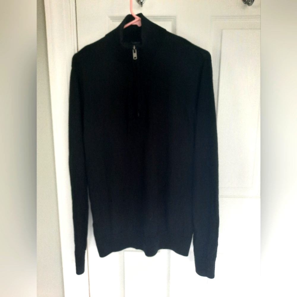 Gap 100% Merino Wool Black Quarter Zip  M